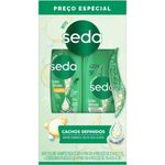 kit shampoo 300ml e condicionador 190ml seda cachos definidos