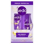 kit shampoo 300ml e condicionador 190ml seda liso perfeito