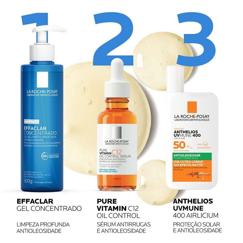 sérum antirrugas la roche posay pura vitamin c12 oil control 15ml
