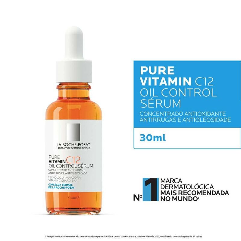 sérum antirrugas la roche posay pura vitamin c12 oil control 30ml