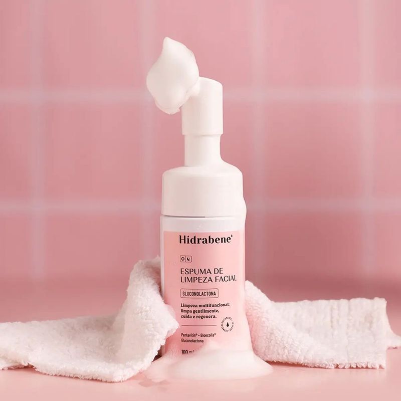 espuma de limpeza facial hidrabene gluconolactona 100ml