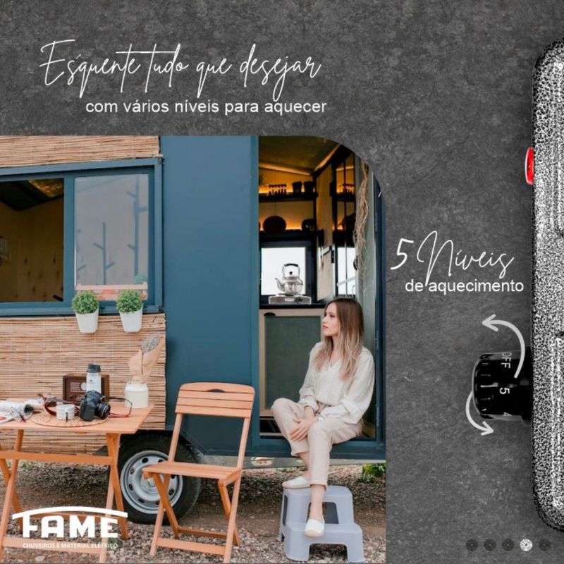 fogão elétrico de mesa 1 boca fame 1000w 127v - preto (mp)
