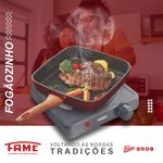 fogão elétrico de mesa 1 boca fame 1000w 127v - preto (mp)