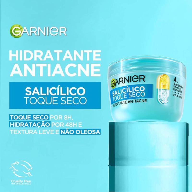 hidratante facial garnier uniform e matte toque seco antiacne 85g