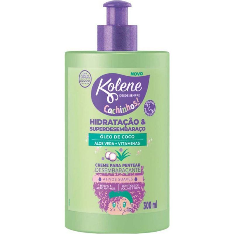creme para pentear kolene cachinhos hidratação e superdesembaraço 300ml