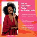 sérum renovador facial antioleosidade negra rosa 30ml