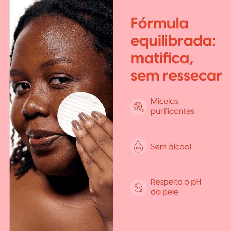 água micelar facial negra rosa antioleosidade 200ml