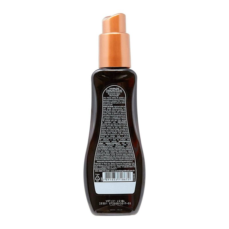 protetor solar corporal spray gel australian gold fps30 125g