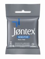 preservativo lubrificado jontex sensitive 3 unidades
