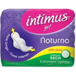 absorvente intimus gel noturno com abas cobertura seca 8 unidades