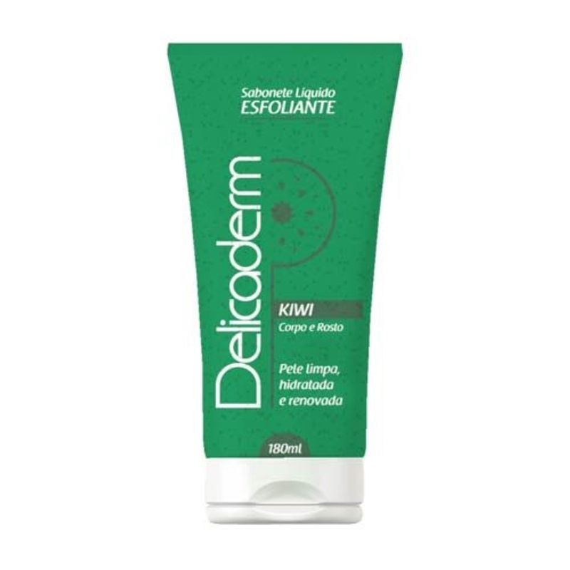 sabonete liquido esfoliante delicaderm kiwi 180ml