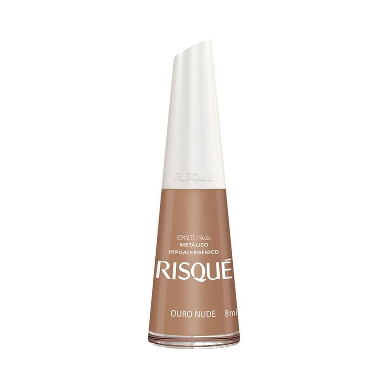 esmalte risqué metálico ouro nude blister 8ml