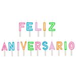 vela feliz aniversário neon silver festas 16 velas v149 (mp)