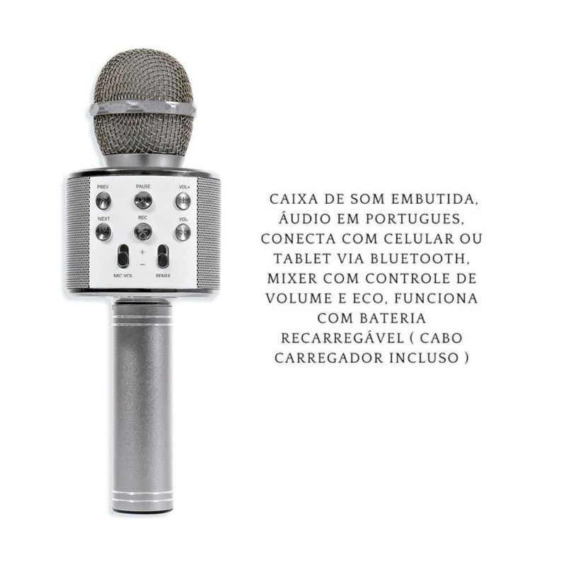 microfone infantil bluetooth zoop toys prata zp00994 (mp)