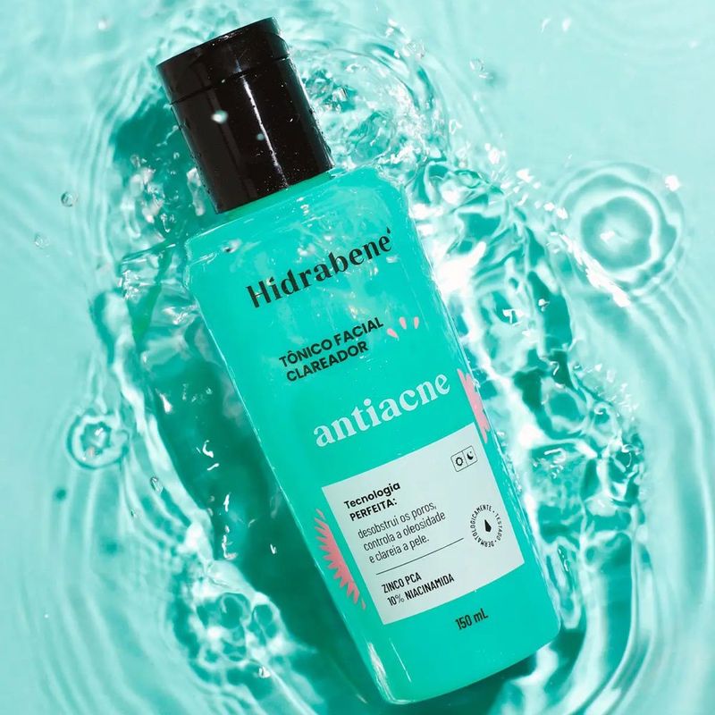 tônico facial clareador hidrabene antiacne 150ml