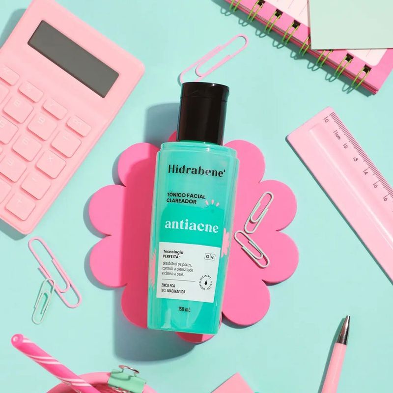 tônico facial clareador hidrabene antiacne 150ml