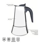 cafeteira italiana tramontina para expresso aço inox 350ml (mp)