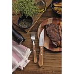 jogo de talheres tramontina churrasco inox 12 peças dynamic madeira natural (mp)
