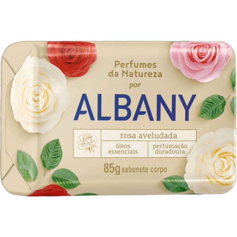 sabonete albany rosa aveludada 85g