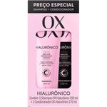 kit shampoo 200ml e condicionador 170ml ox hialurônico