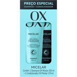 kit shampoo 200ml e condicionador 170ml ox micelar