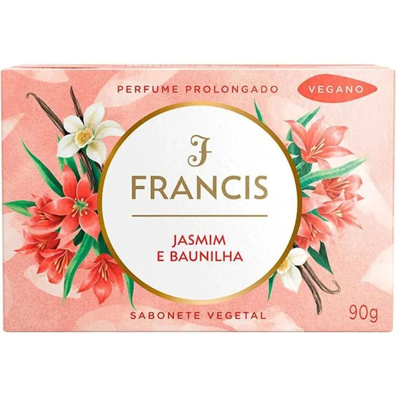 sabonete em barra francis jasmim e baunilha 90g