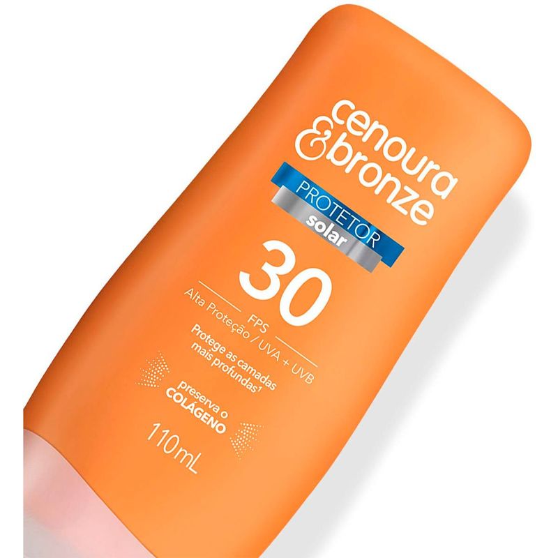 protetor solar cenoura e bronze fps30 alta proteção 110ml