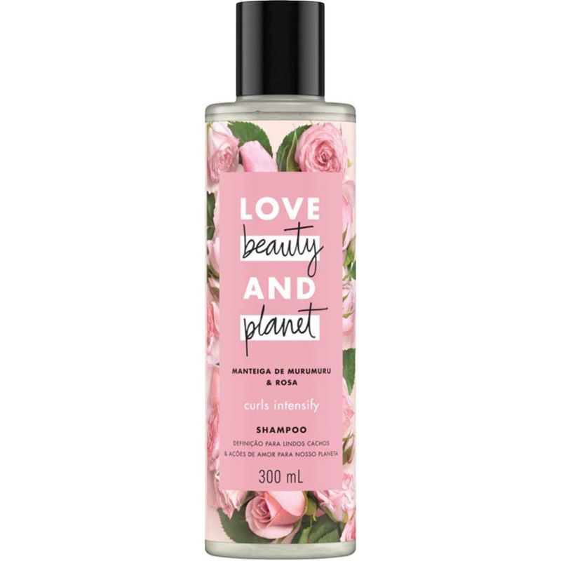 shampoo love beauty and planet curls intensify manteiga de murumuru & rosa 300ml