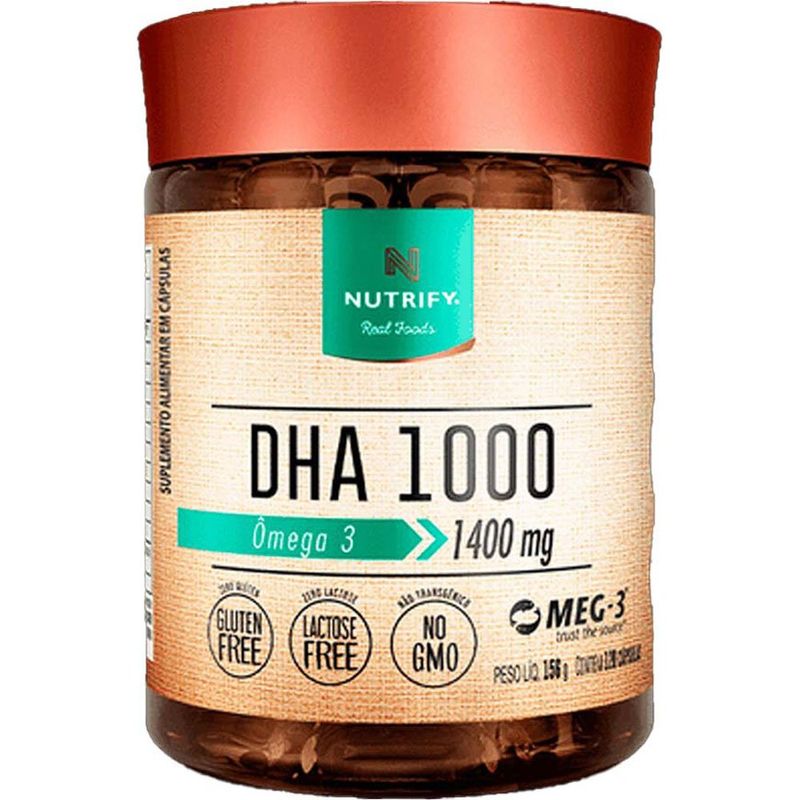 dha 1000 ômega 3 nutrify 60 cápsulas