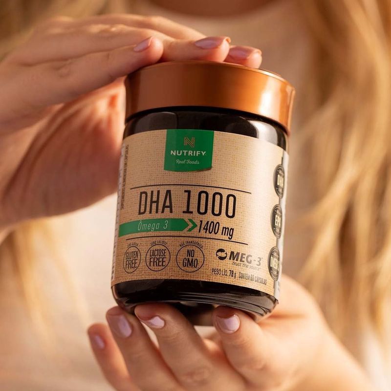 dha 1000 ômega 3 nutrify 60 cápsulas