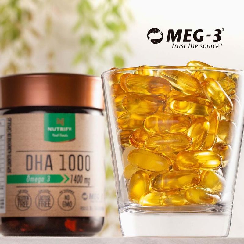 dha 1000 ômega 3 nutrify 60 cápsulas