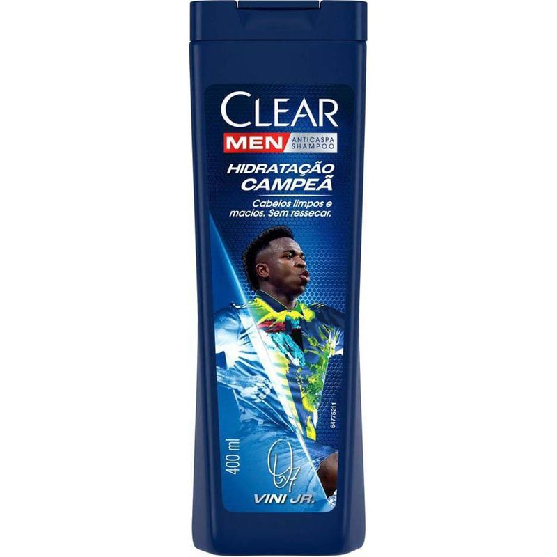 shampoo anticaspa clear men hidratação campeã 400ml