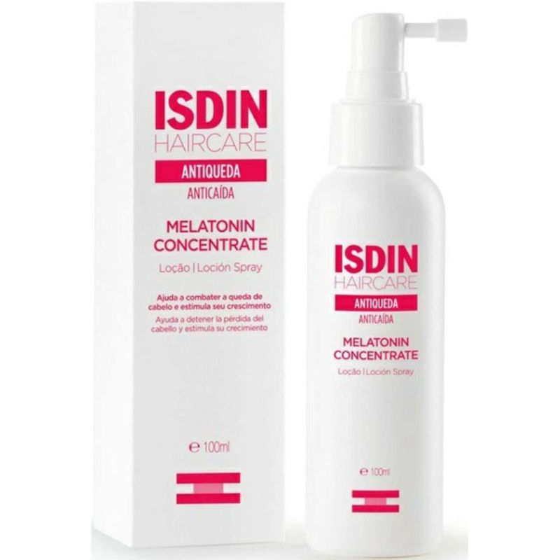 loção antiqueda isdin haircare melatonin concentrate spray 100ml