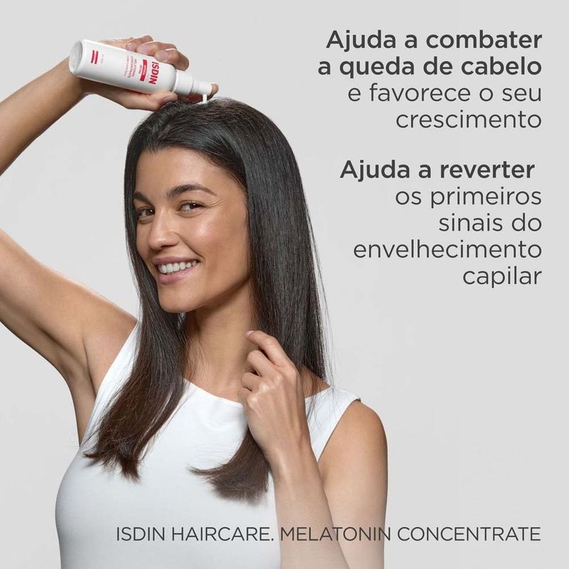 loção antiqueda isdin haircare melatonin concentrate spray 100ml