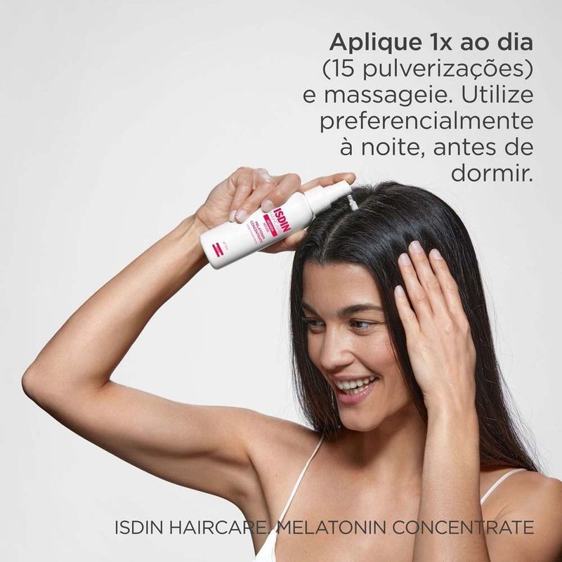 loção antiqueda isdin haircare melatonin concentrate spray 100ml