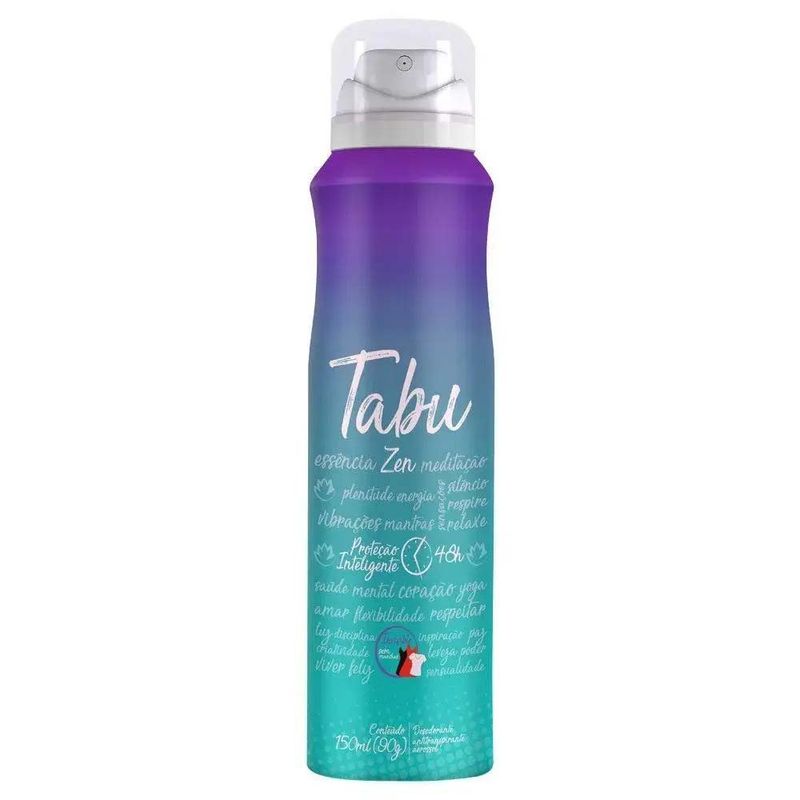desodorante aerosol antitranspirante tabu zen 150ml