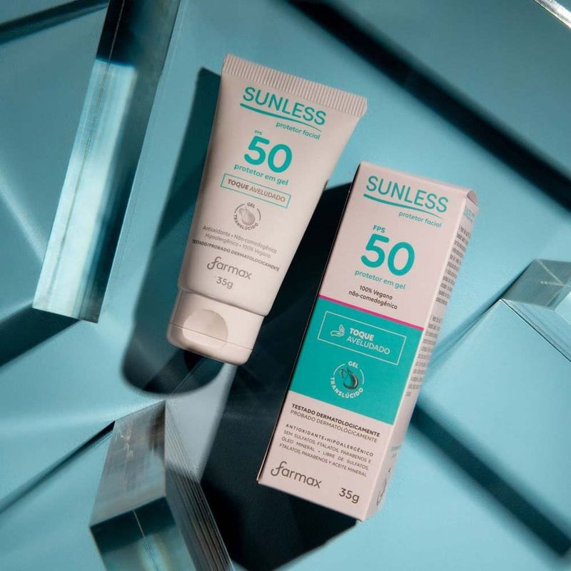 protetor solar facial sunless translucido toque aveludado fps50 35g