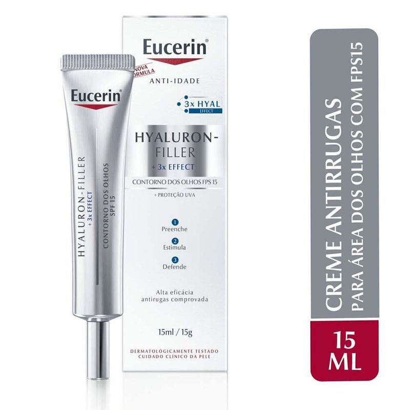 creme facial eucerin hy-fi 3x effect antirrugas contorno dos olhos fps15 15ml