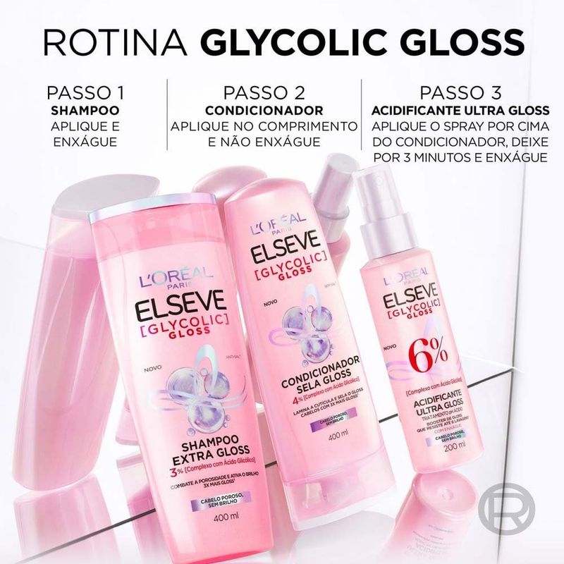acidificante ultra gloss l'oréal paris elseve glycolic gloss 200ml