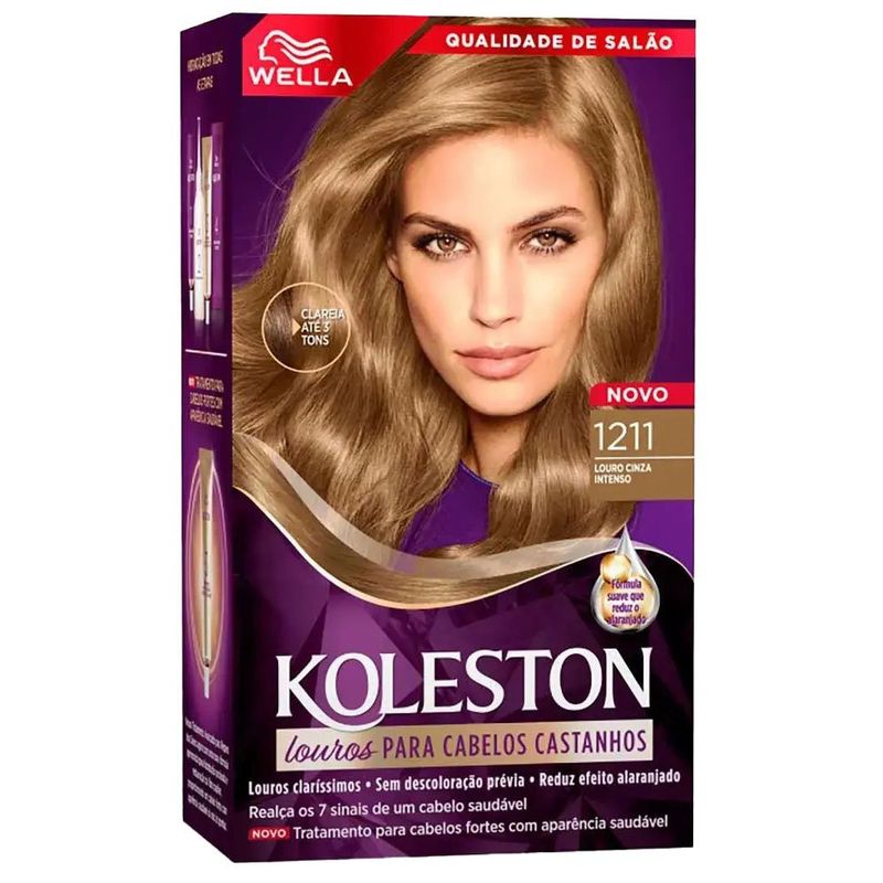 tintura para cabelo koleston 1211 louro cinza intenso