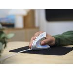 mouse ergonômico com fio trust verto branco 25133