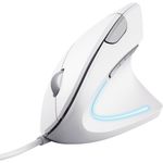 mouse ergonômico com fio trust verto branco 25133