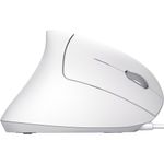 mouse ergonômico com fio trust verto branco 25133