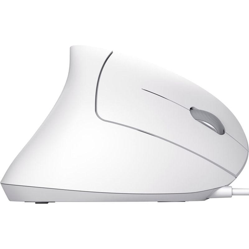 mouse ergonômico com fio trust verto branco 25133