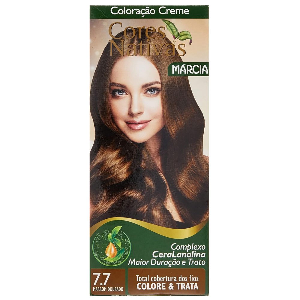 Tintura Para Cabelo Márcia 7.7 Marrom Dourado