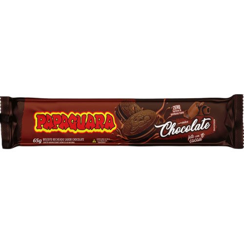 Biscoito Recheado Chocolate Papaguara 65g