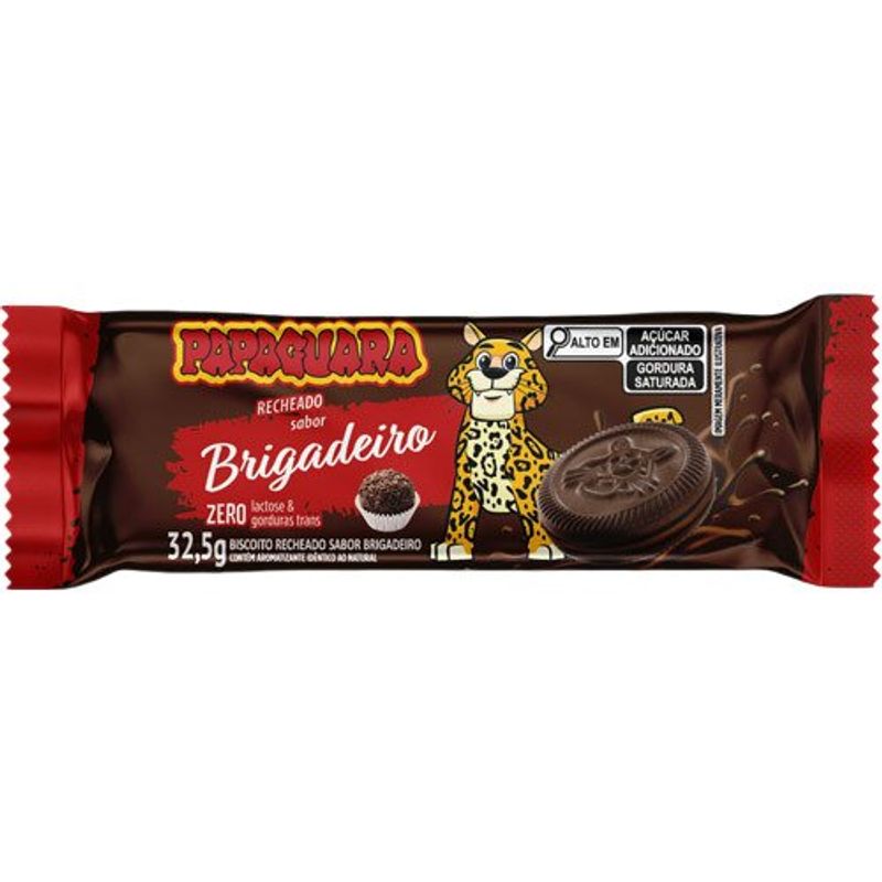 biscoito recheado brigadeiro papaguara 32g