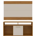 rack com painel para tv até 43" notável 52146 freijó trend e off white
