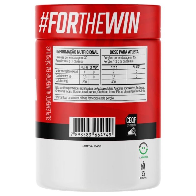 cafeína anidra ftw 30 cápsulas pa00070142 (mp)