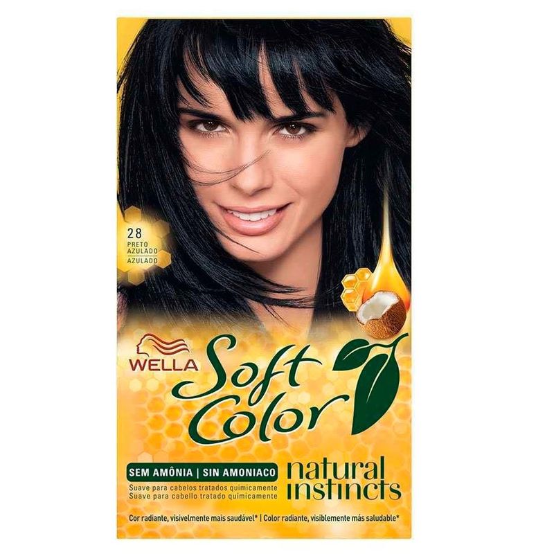 tintura para cabelo softcolor cor 28 preto azulado